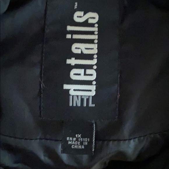 DETAILS INTL Black ladies jacket 1X plus size - Picture 3 of 6